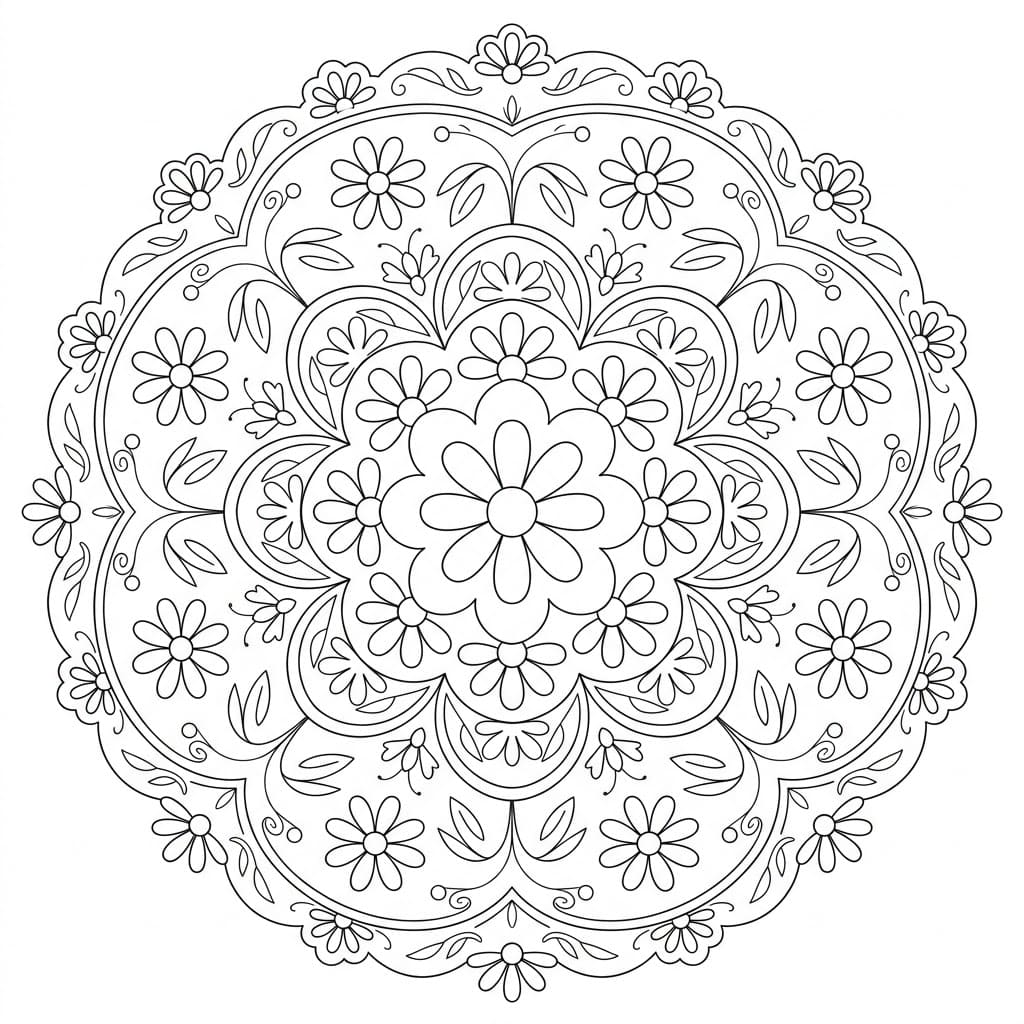 Daisy Doily Stencil Mandala Design Mandalas