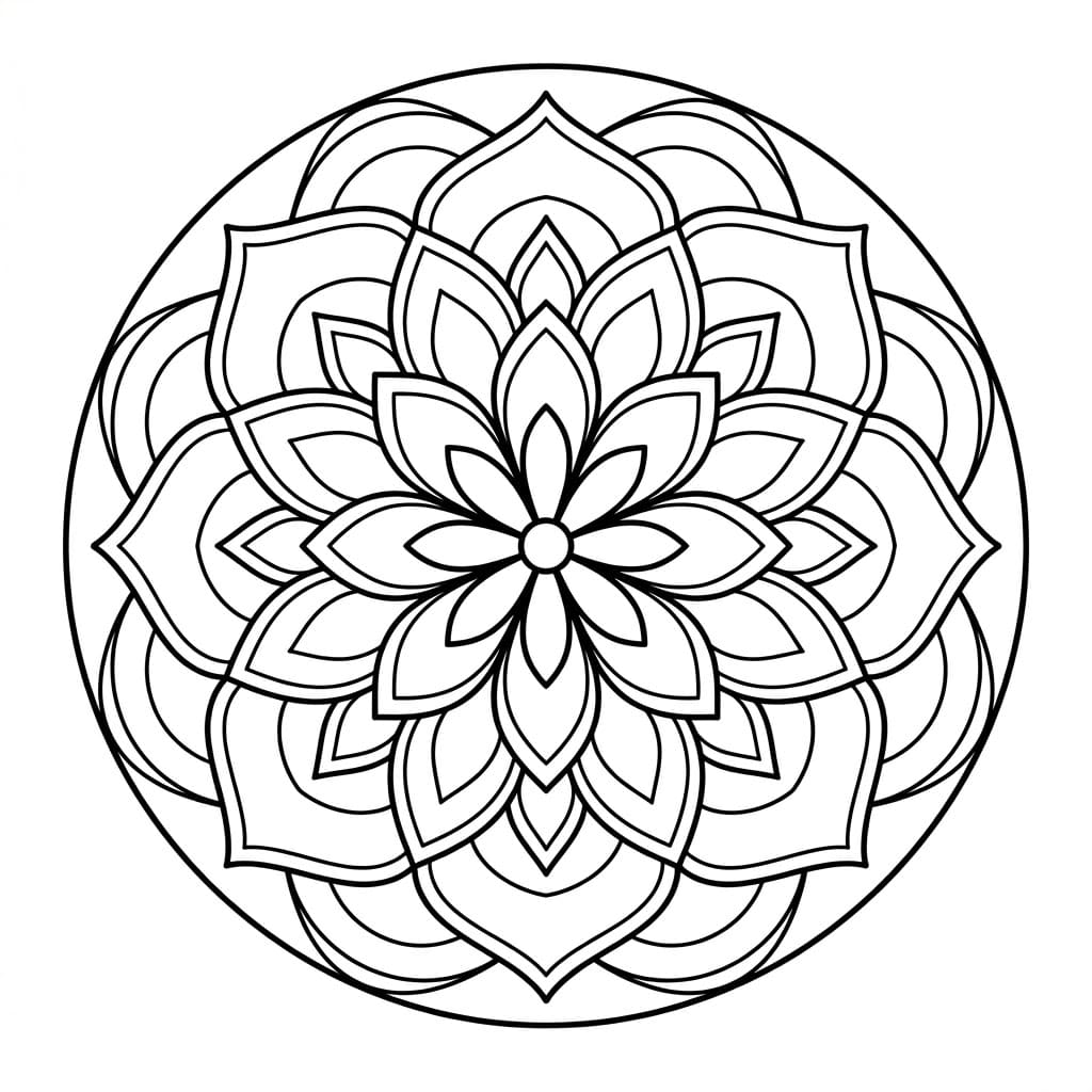 Dawn Sculptural Mandala 3D Drawing Sheet Mandalas