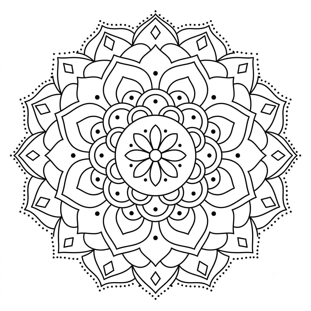 Echo Geometric Stencil Mandala Template Mandalas