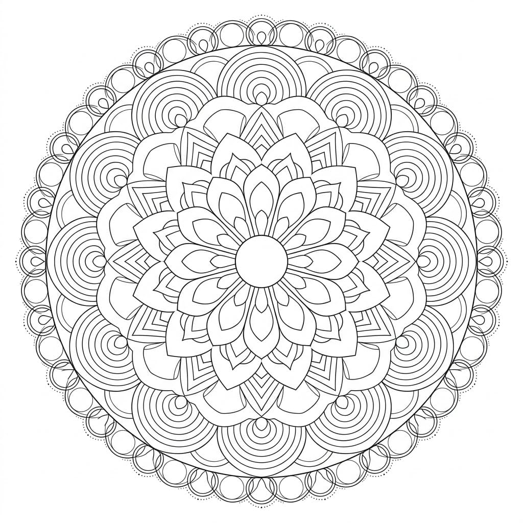 Echo Sculptural Mandala 3D Drawing Sheet Mandalas