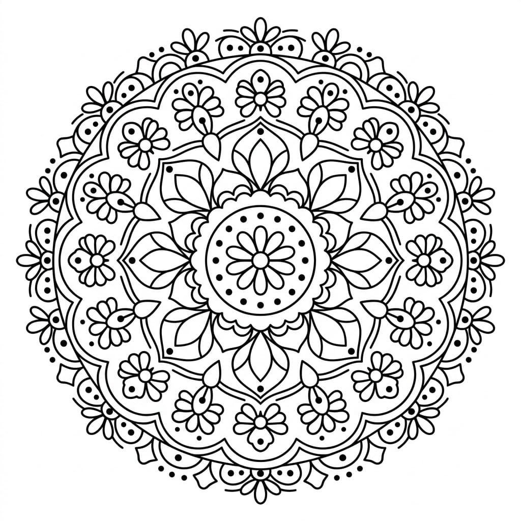 Elegant Rangoli Stencil Mandala Template Mandalas