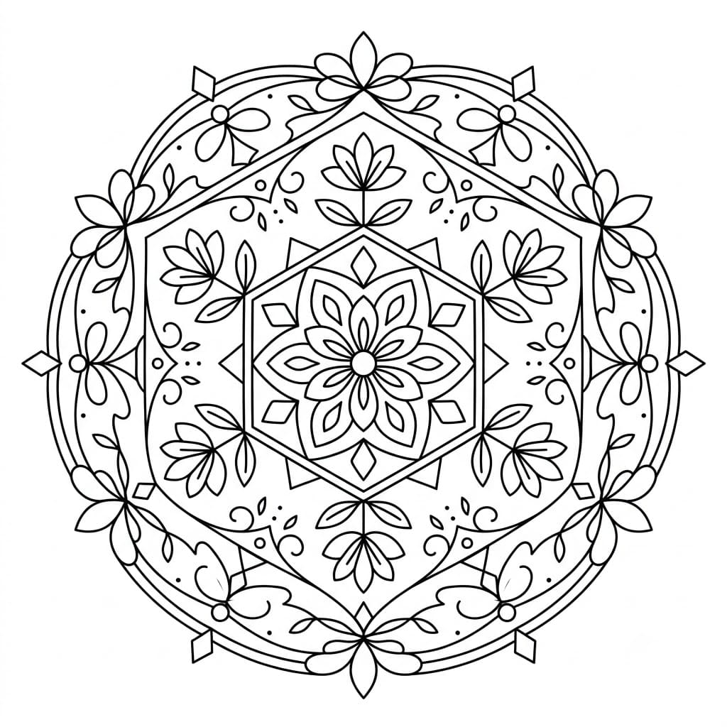 Ember Hexagon Stencil Mandala Craft Mandalas
