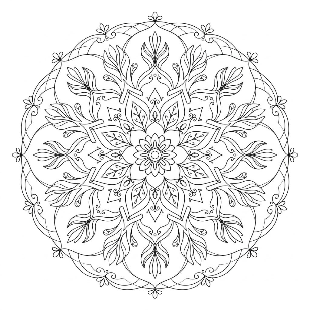 Ember Sculptural Mandala 3D Drawing Sheet Mandalas