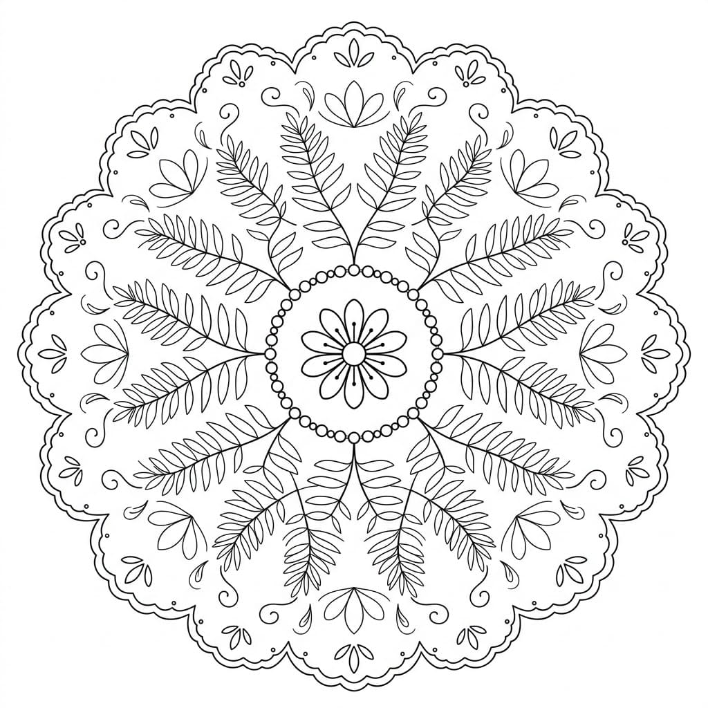 Fern Doily Stencil Mandala Design Mandalas