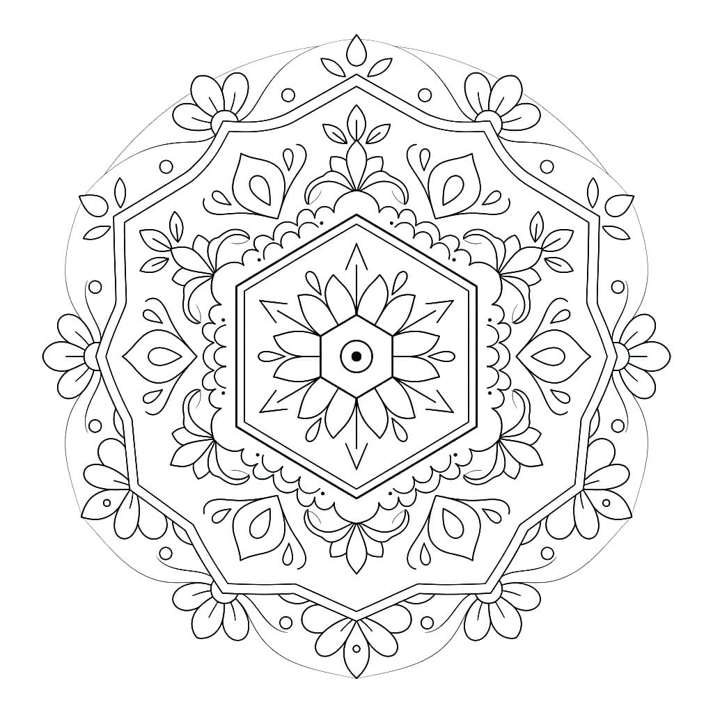 Flare Hexagon Stencil Mandala Craft Mandalas