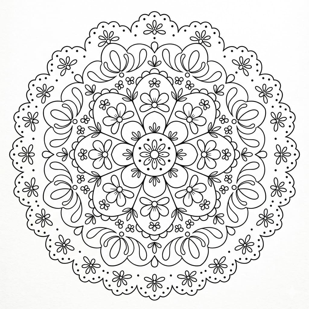Floral Doily Stencil Mandala Design Mandalas