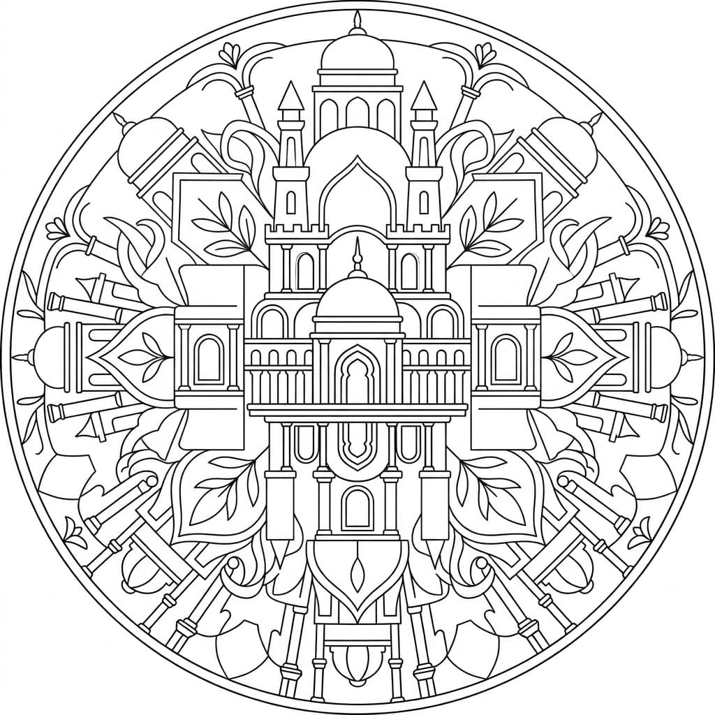 Grand Architectural Mandala Building Template Mandalas