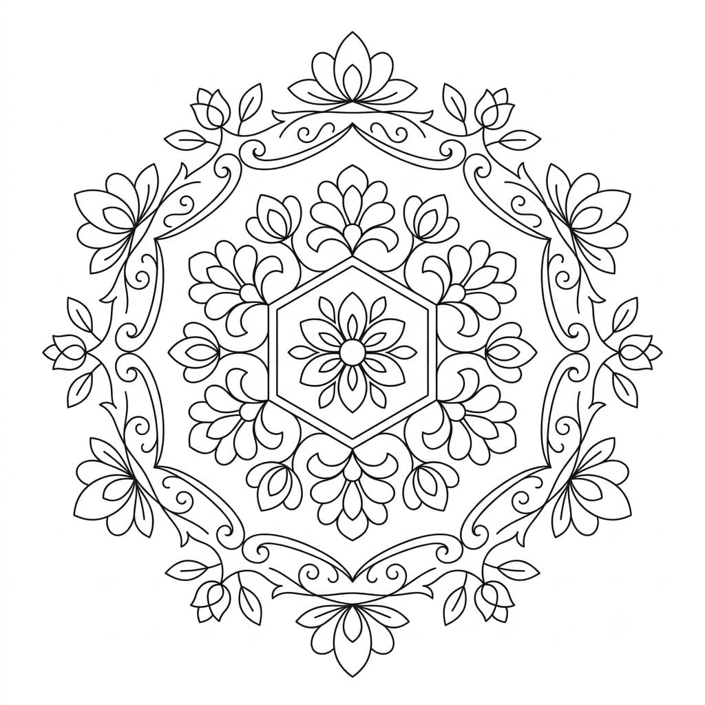 Harmony Hexagon Stencil Mandala Craft Mandalas