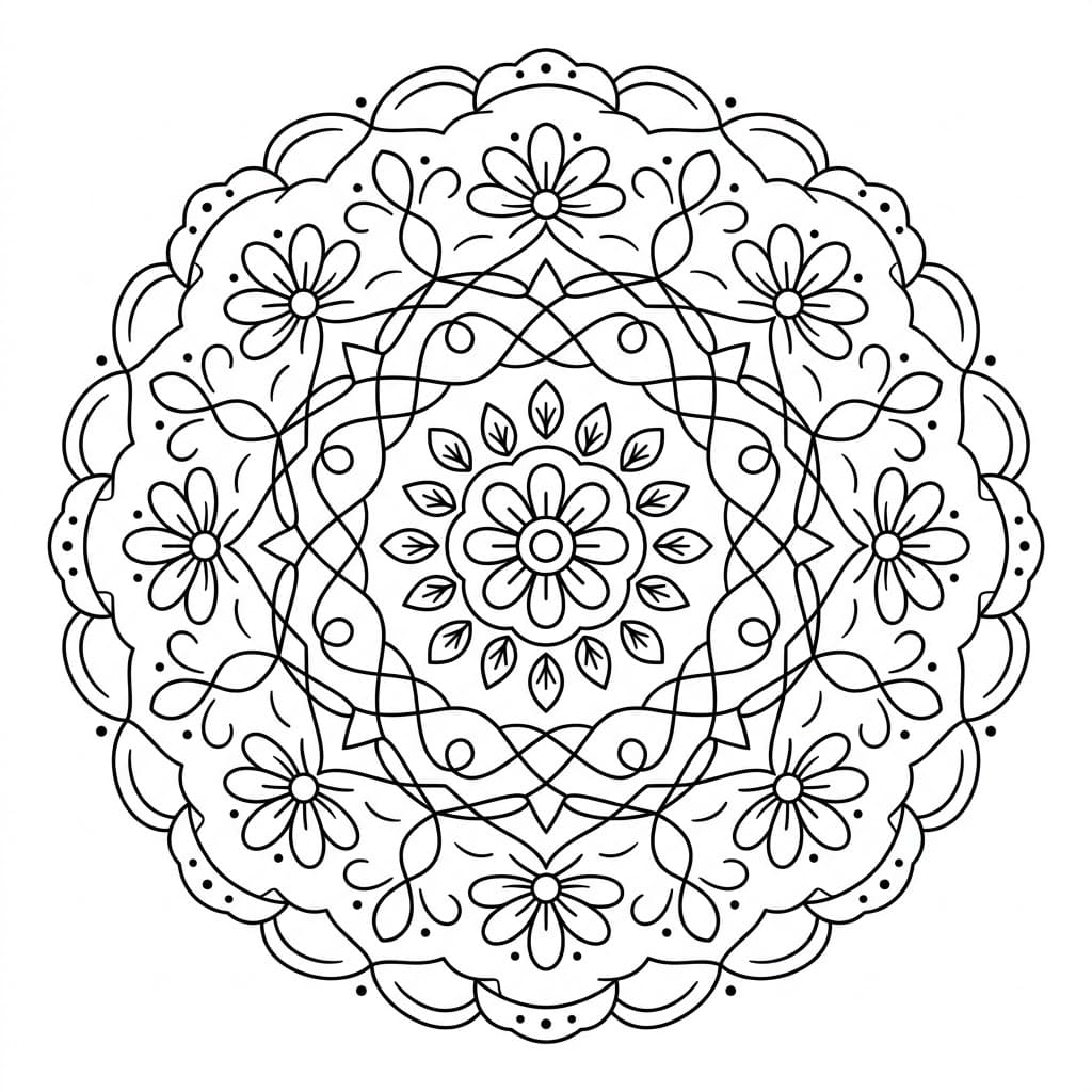 Harmony Kolam Stencil Mandala Pattern Mandalas