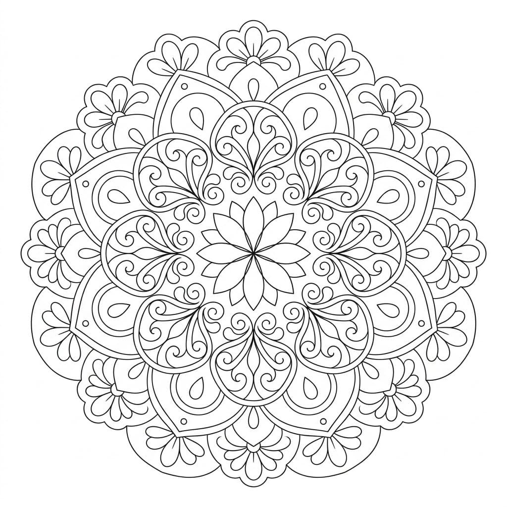 Harmony Sculptural Mandala 3D Drawing Sheet Mandalas
