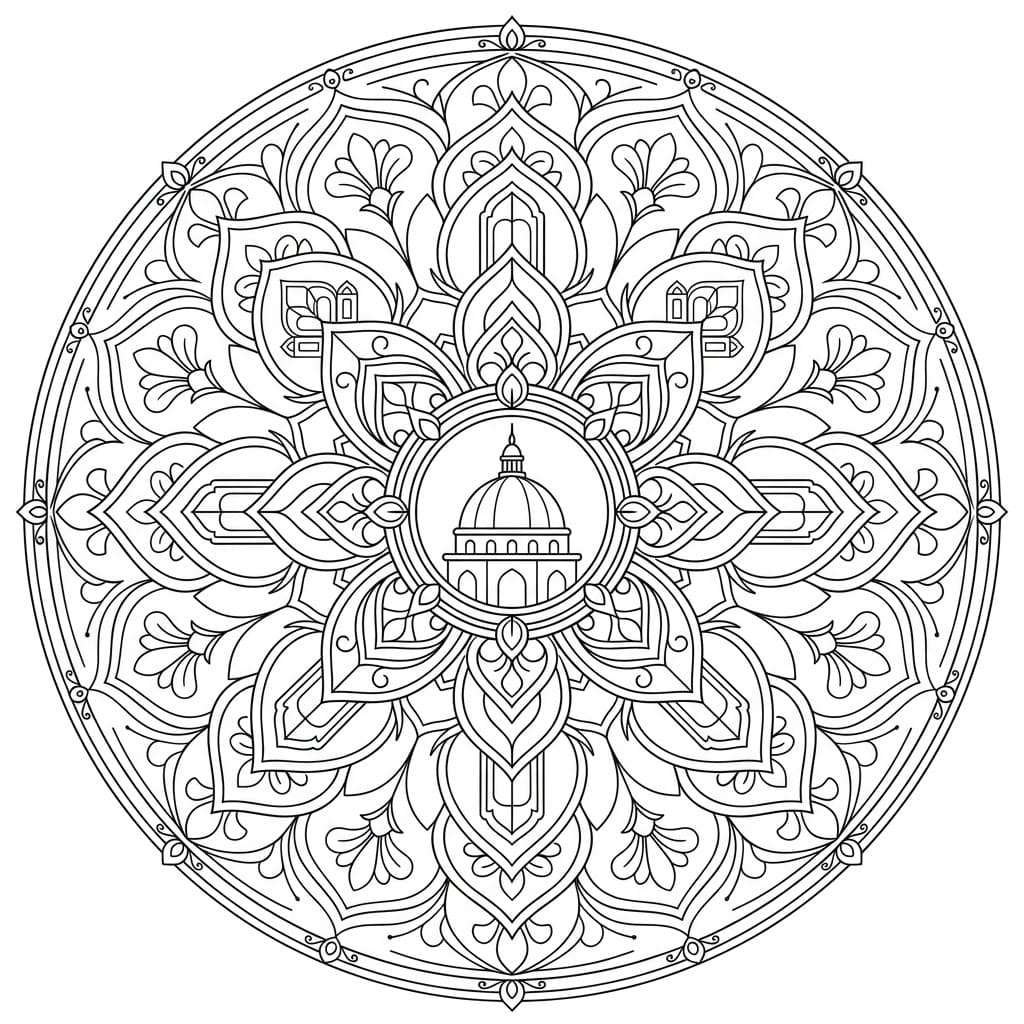 Horizon Architectural Mandala Building Template Mandalas
