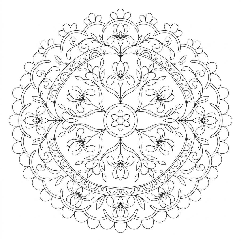 Iris Doily Stencil Mandala Design Mandalas