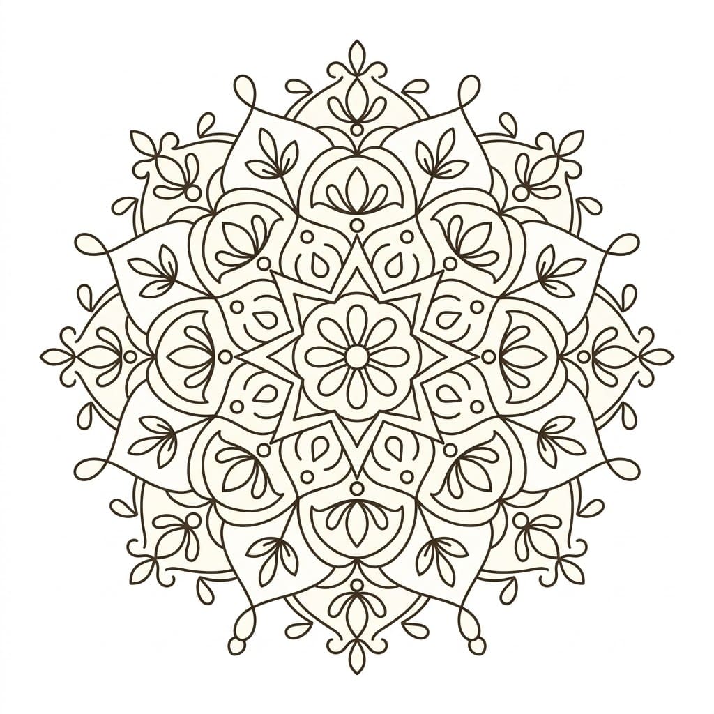 Ivory Kolam Stencil Mandala Pattern Mandalas