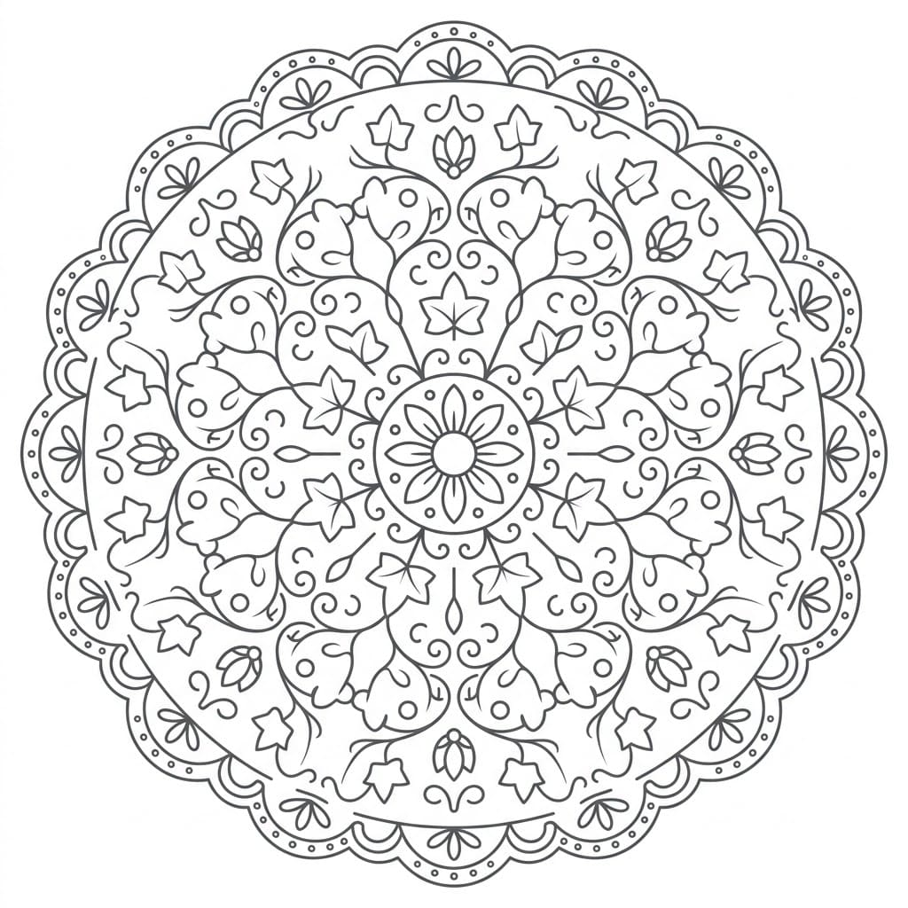 Ivy Textile Mandala Pattern Craft Mandalas