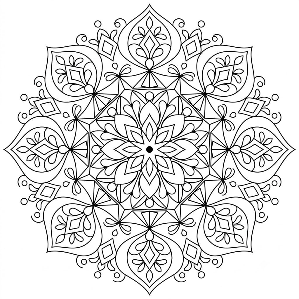 Jewel Geometric Stencil Mandala Template Mandalas