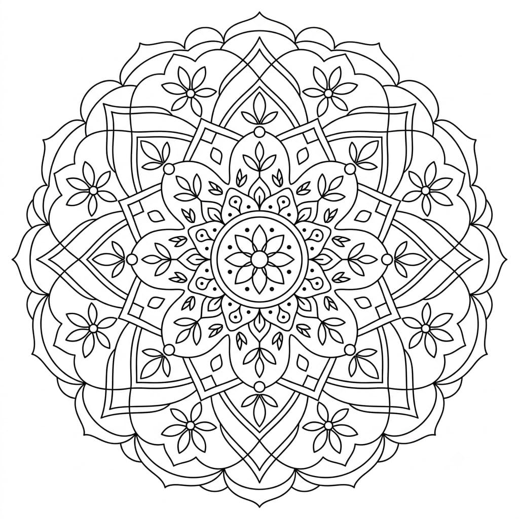 Lattice Geometric Stencil Mandala Template Mandalas