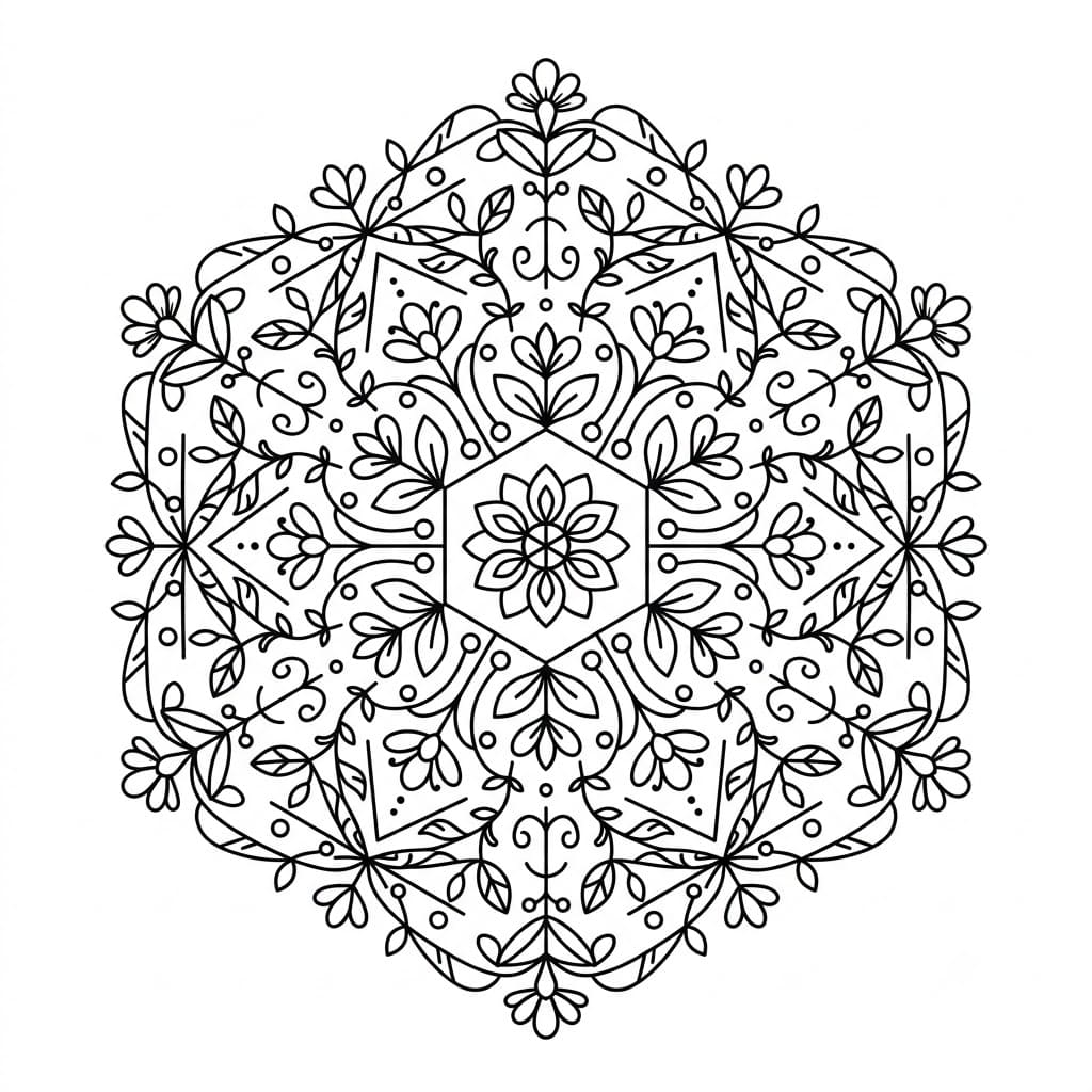 Lattice Hexagon Stencil Mandala Craft Mandalas