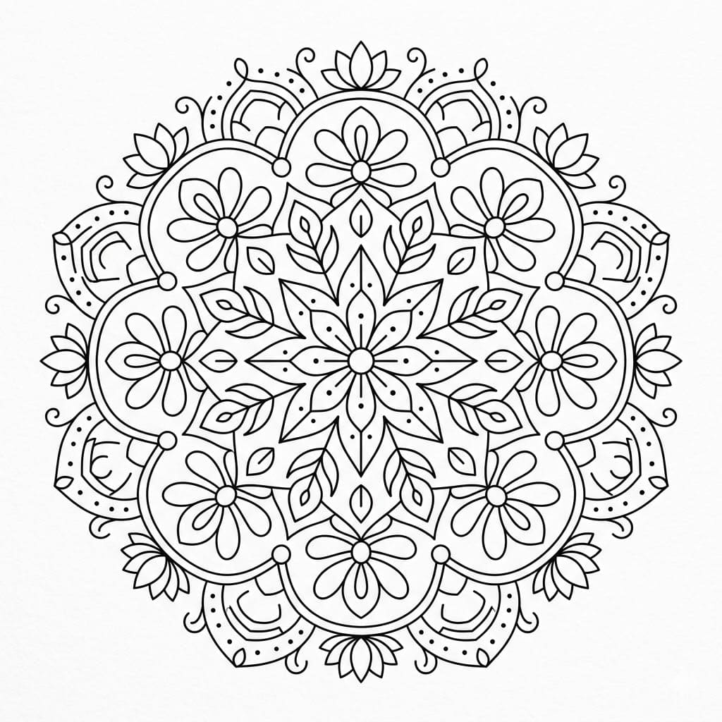 Luminous Kolam Stencil Mandala Pattern Mandalas