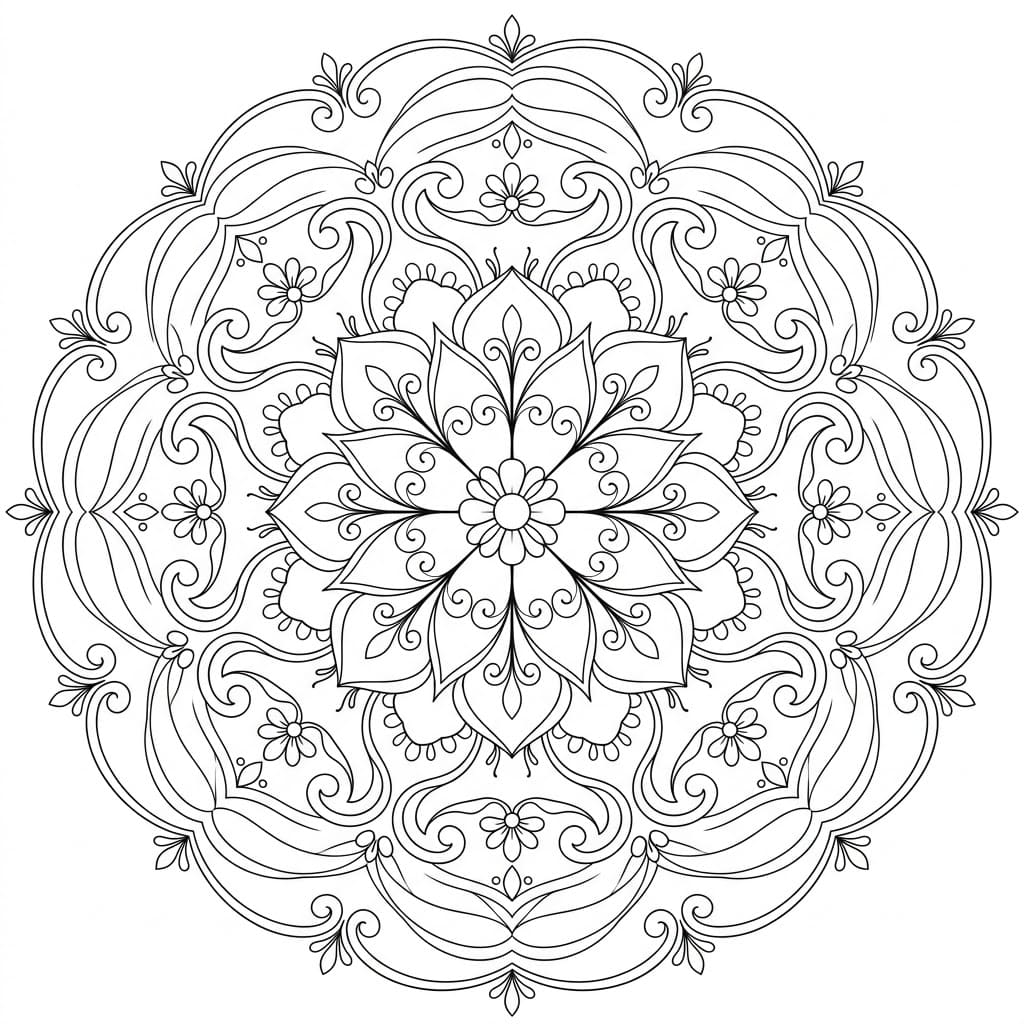 Majestic Scroll Painting Mandala Art History Printable Mandalas