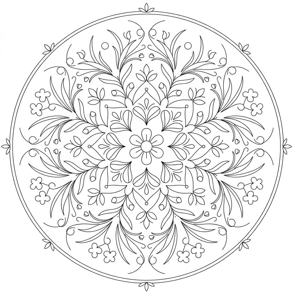 Meadow Sculptural Mandala 3D Drawing Sheet Mandalas