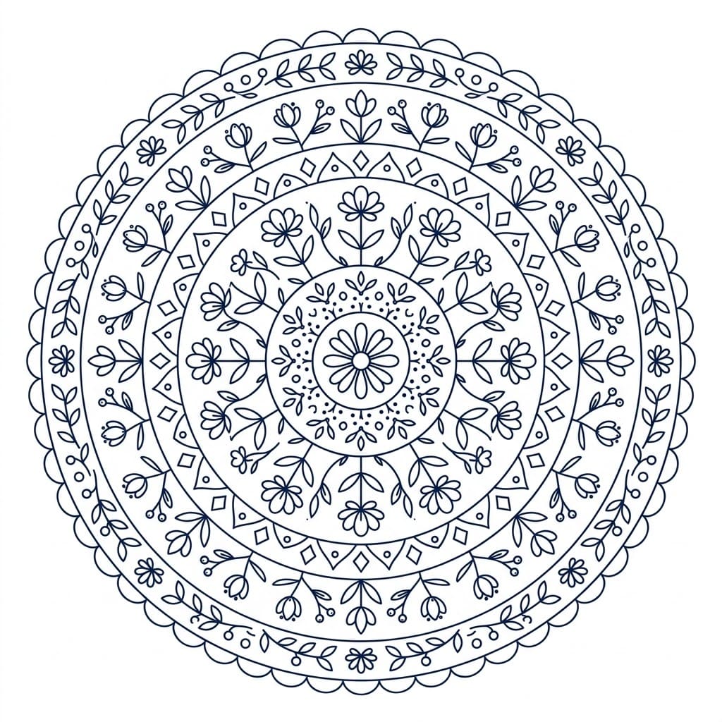 Meadow Textile Mandala Pattern Craft Mandalas
