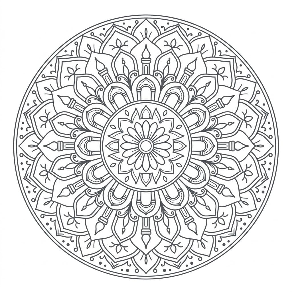 Monument Architectural Mandala Building Template Mandalas