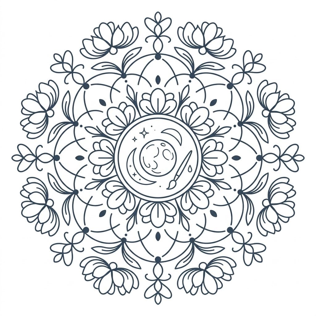 Moonlit Mural Painting Mandala Collaborative Activitie Mandalas