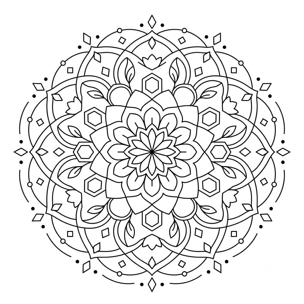 Mosaic Hexagon Stencil Mandala Craft Mandalas