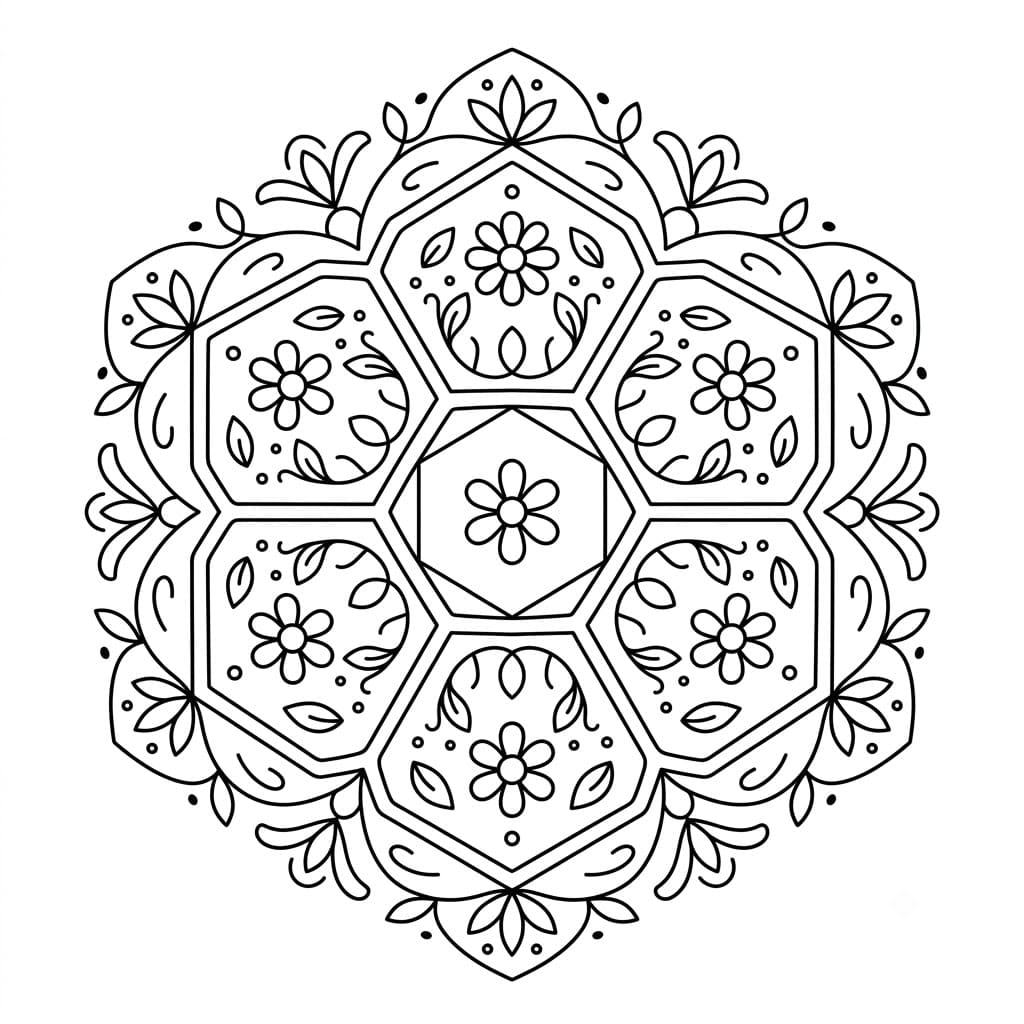 Nova Hexagon Stencil Mandala Craft Mandalas