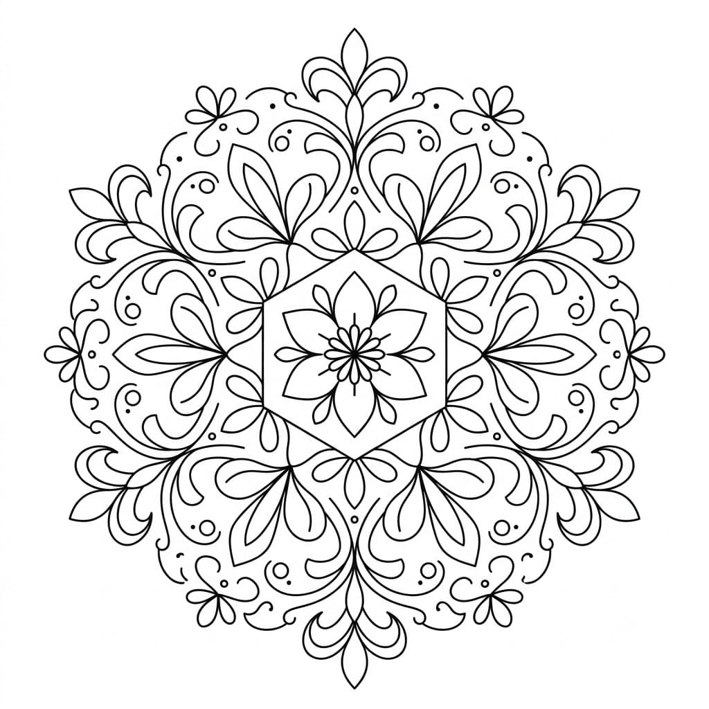 Opal Hexagon Stencil Mandala Craft Mandalas