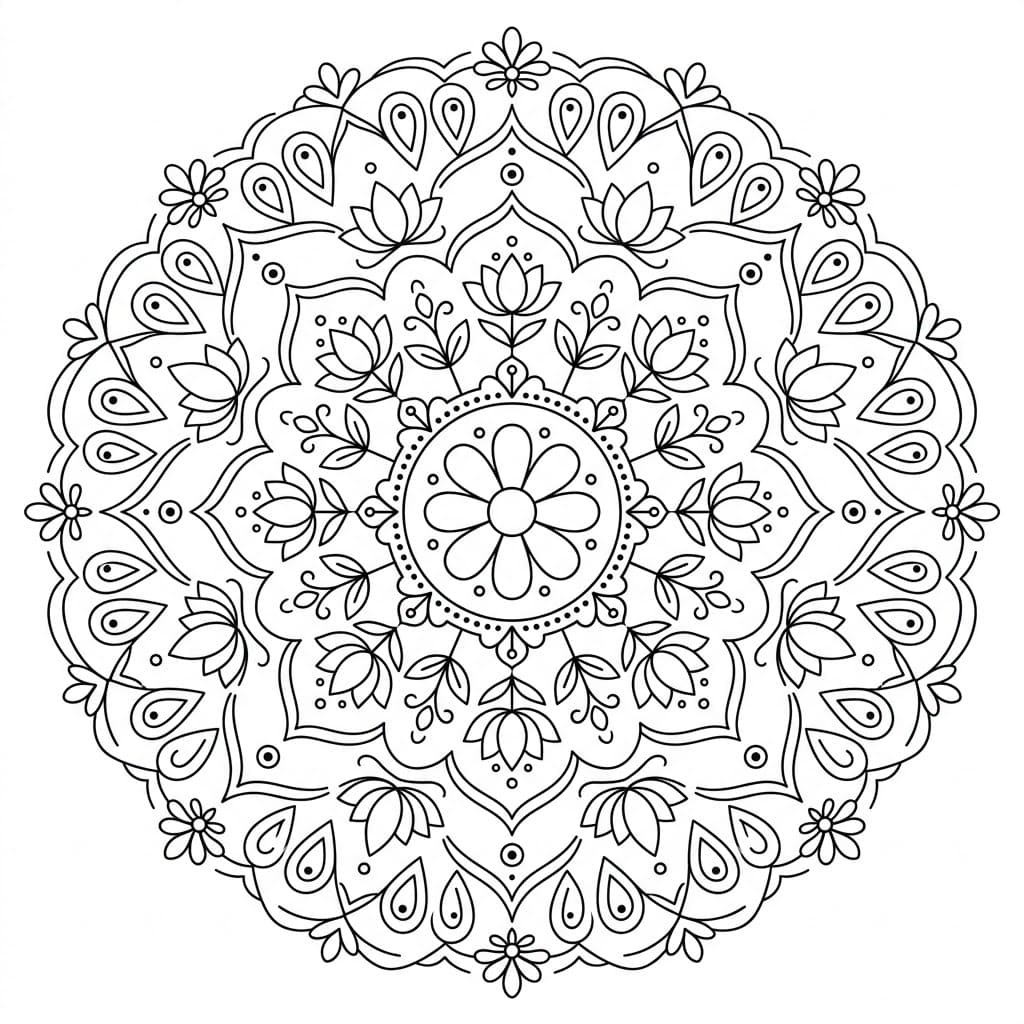 Ornate Rangoli Stencil Mandala Template Mandalas