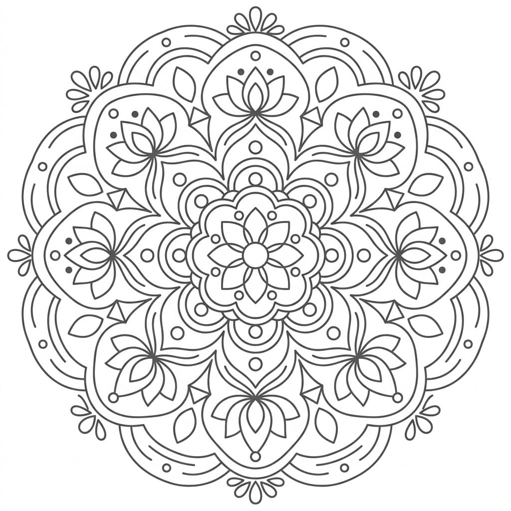 Pearl Kolam Stencil Mandala Pattern Mandalas