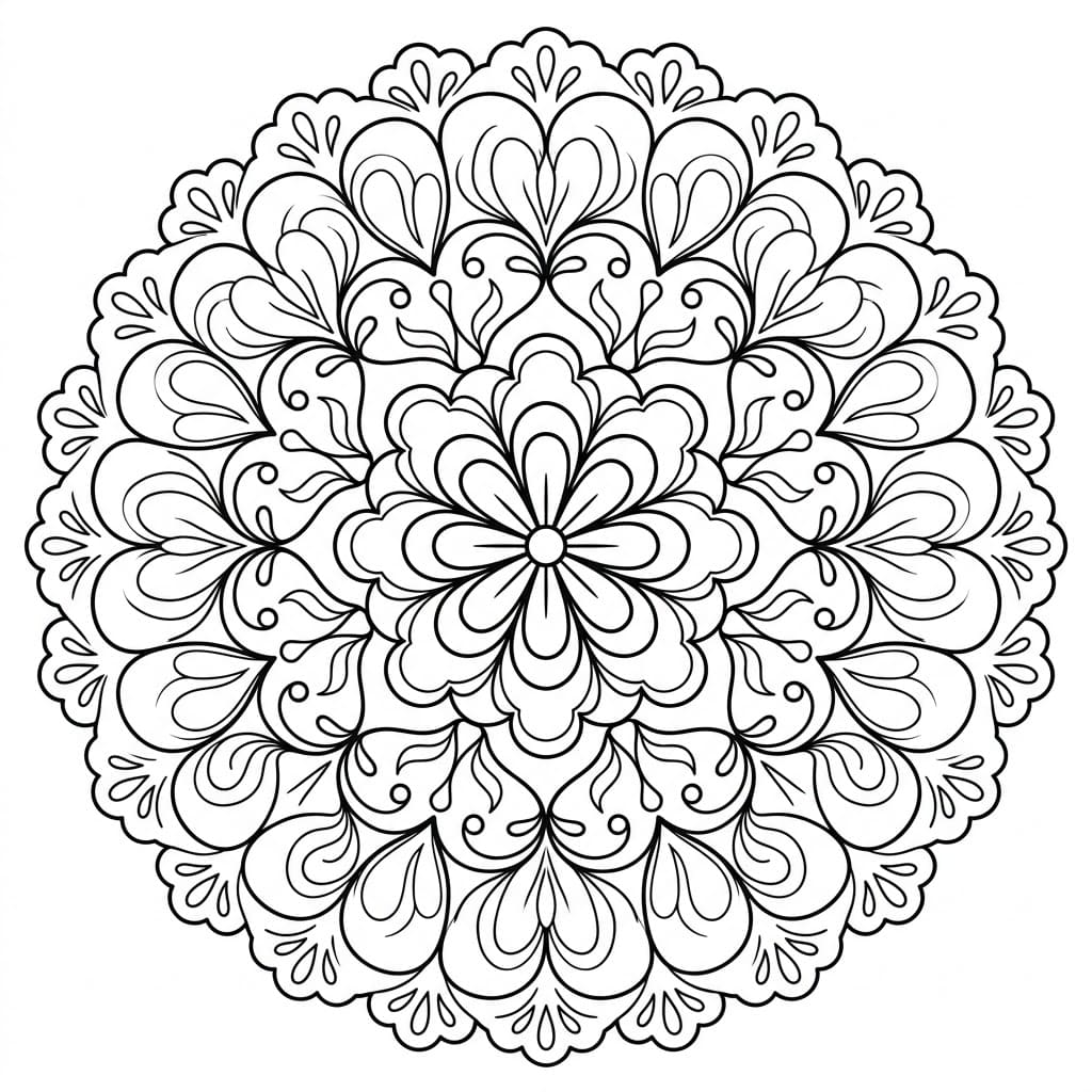 Petal Doily Stencil Mandala Design Mandalas
