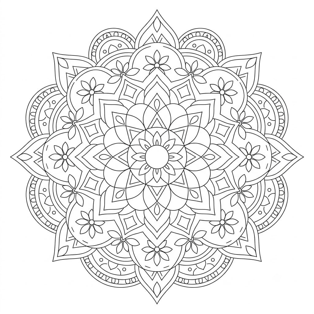 Prism Geometric Stencil Mandala Template Mandalas