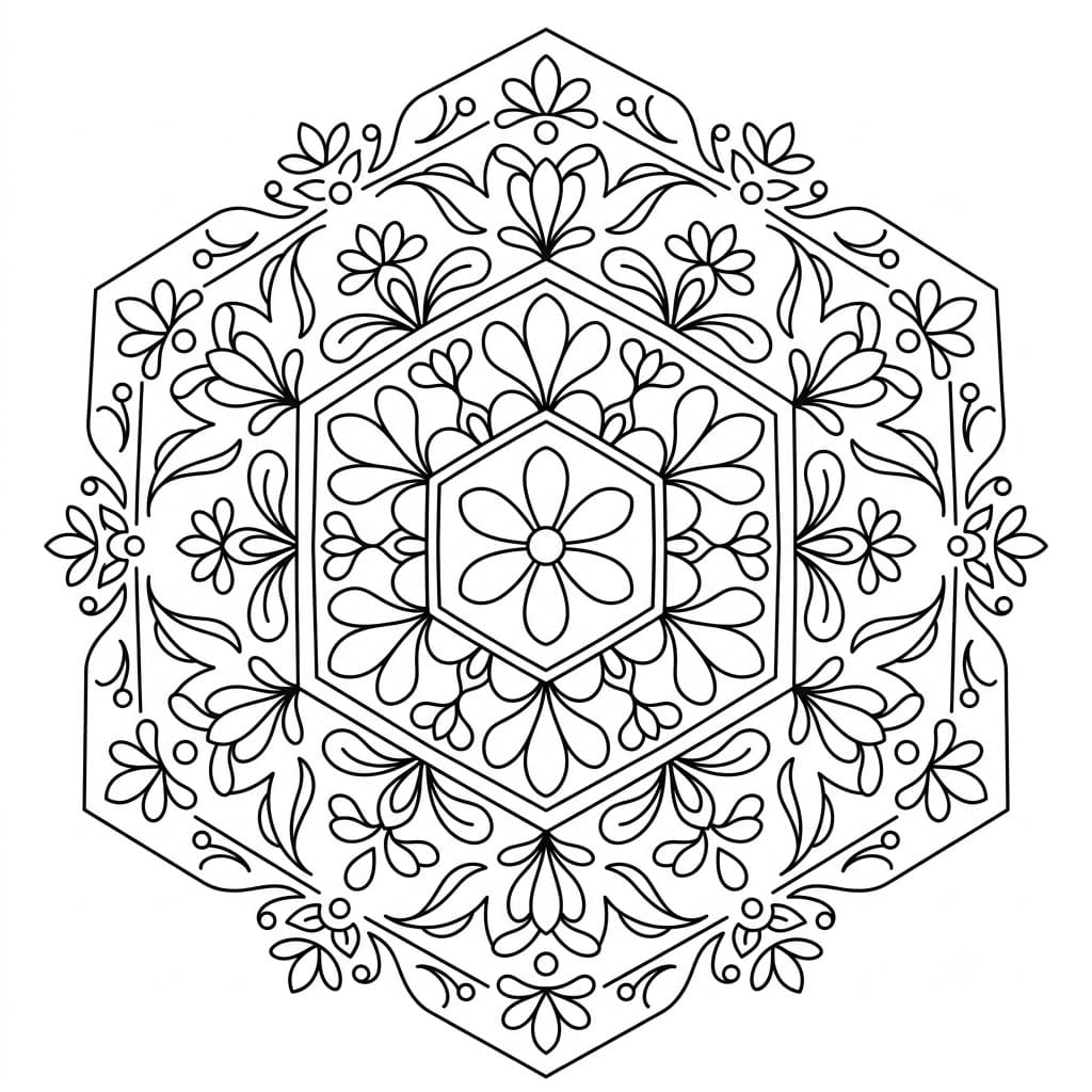 Prism Hexagon Stencil Mandala Craft Mandalas