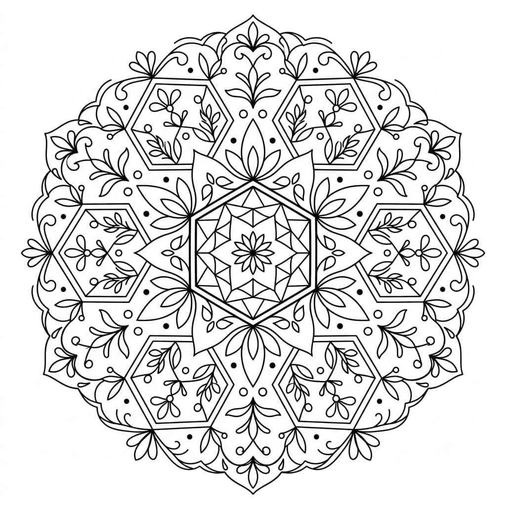 Quartz Hexagon Stencil Mandala Craft Mandalas