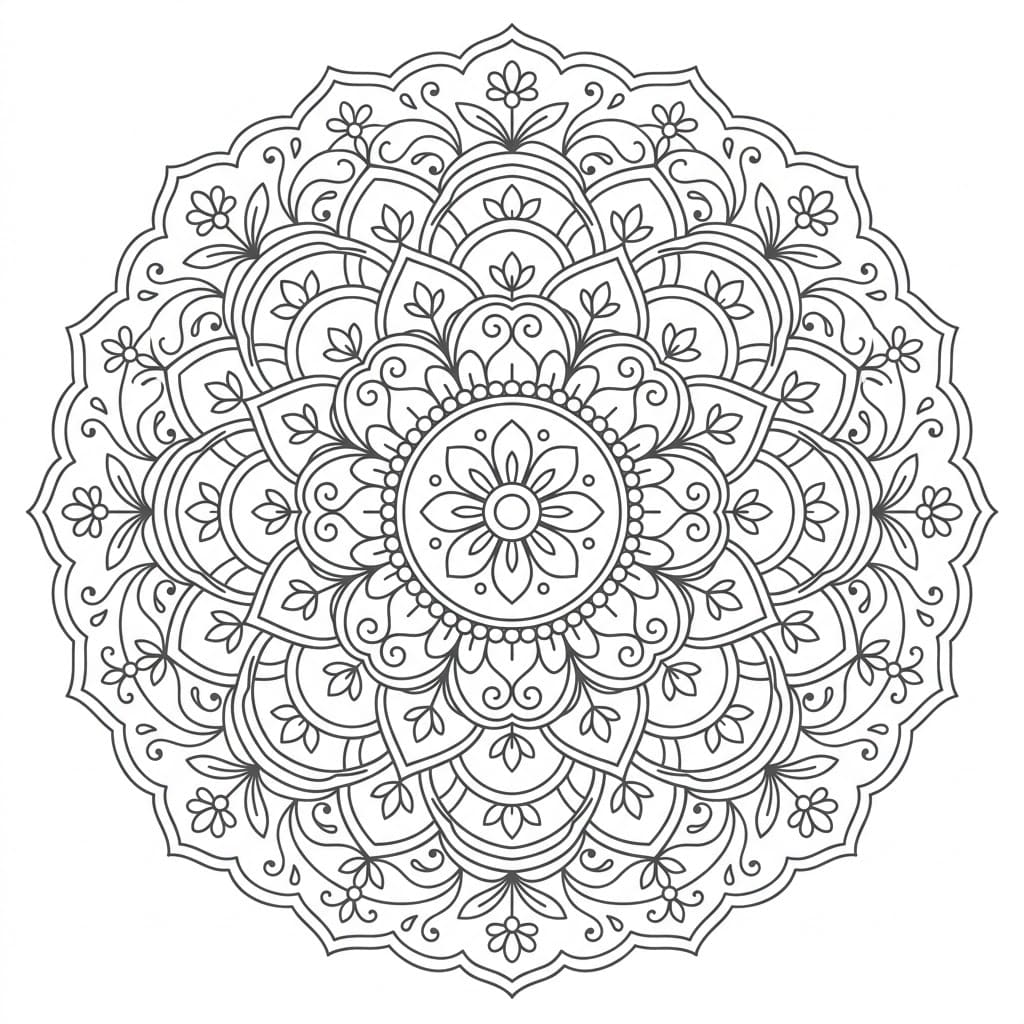 Radiant Scroll Painting Mandala Art History Printable Mandalas