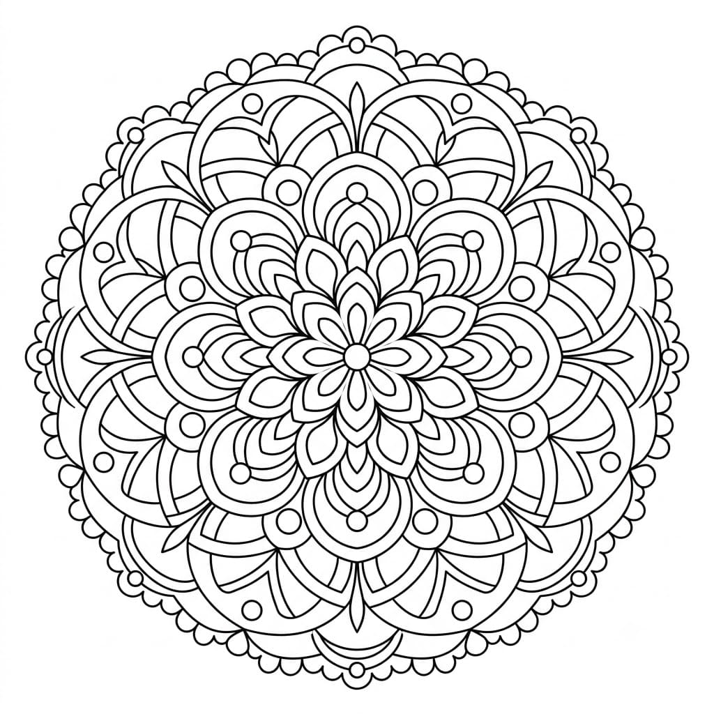 Ripple Geometric Stencil Mandala Template Mandalas