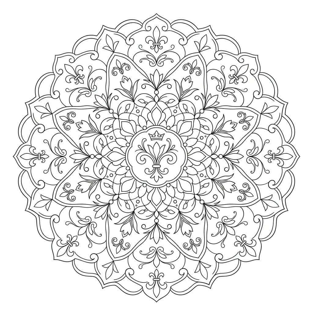 Royal Scroll Painting Mandala Art History Printable Mandalas
