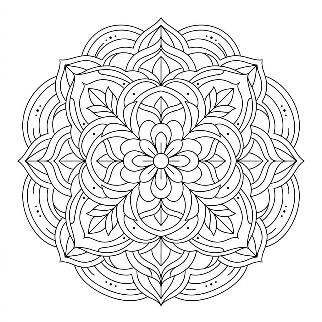 Serene Sculptural Mandala 3D Drawing Sheet Mandalas