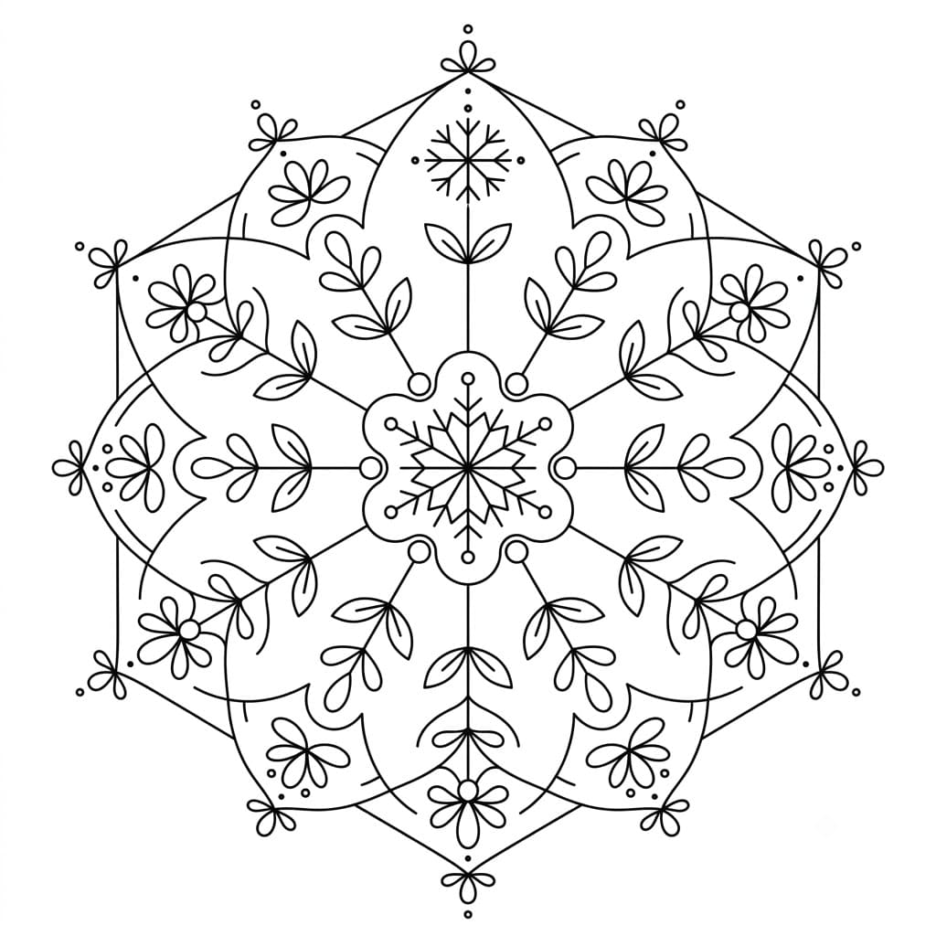 Snowflake Hexagon Stencil Mandala Craft Mandalas