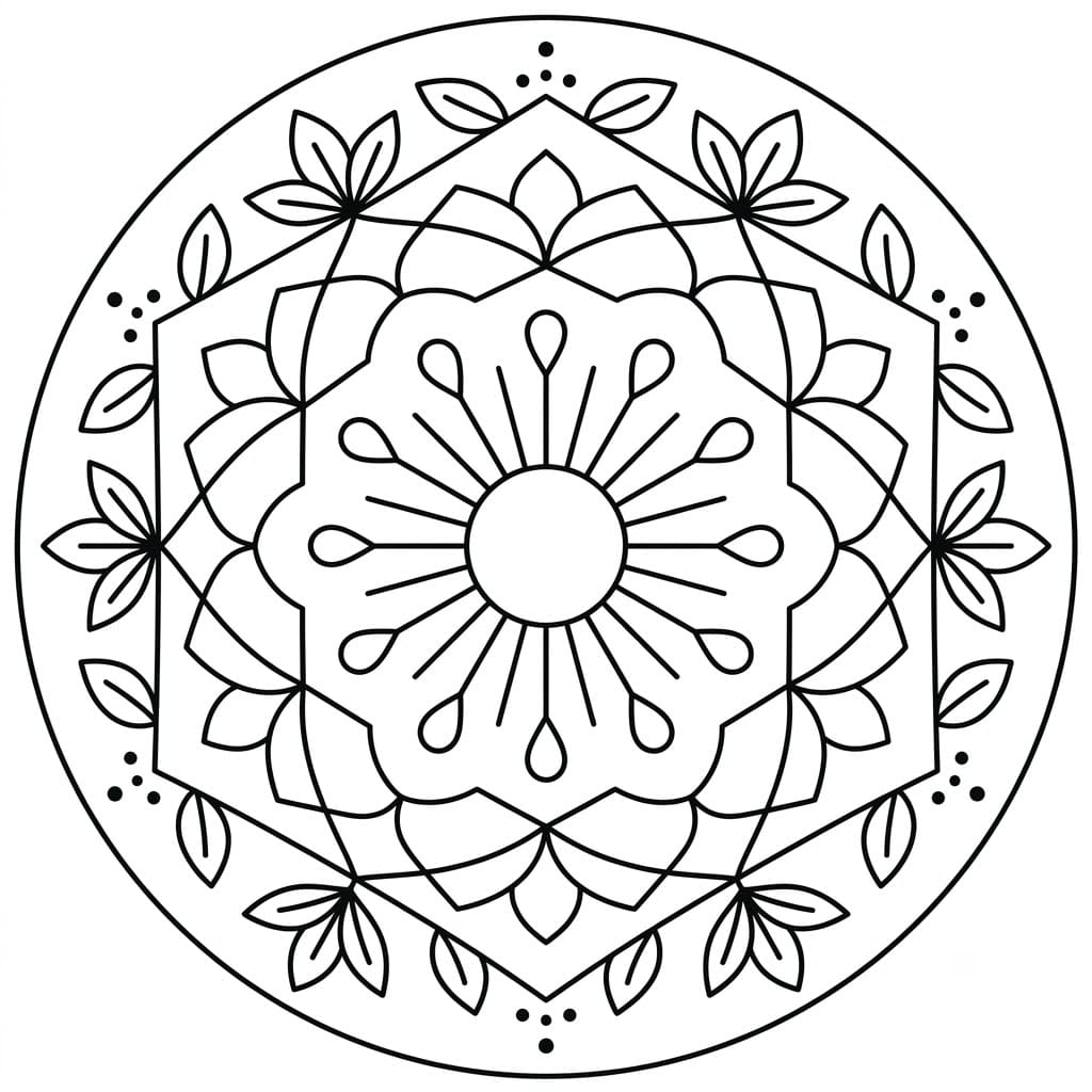 Sunbeam Hexagon Stencil Mandala Craft Mandalas