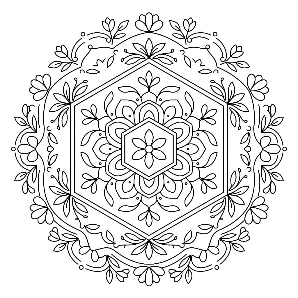 Twilight Hexagon Stencil Mandala Craft Mandalas