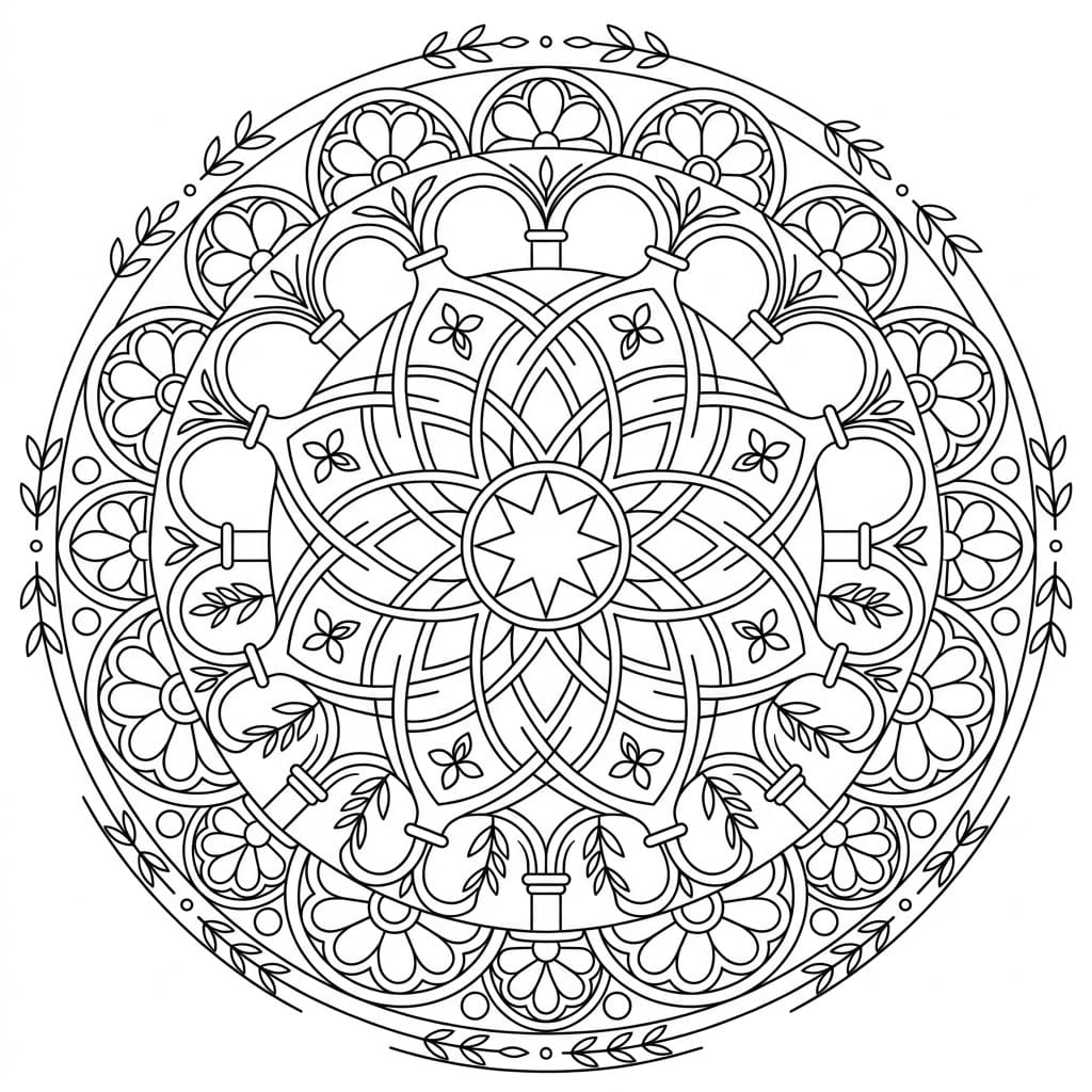Vaulted Architectural Mandala Building Template Mandalas