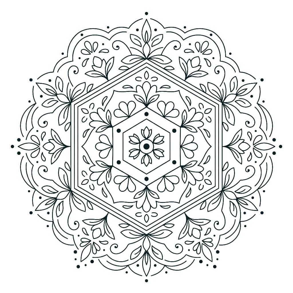 Velvet Hexagon Stencil Mandala Craft Mandalas