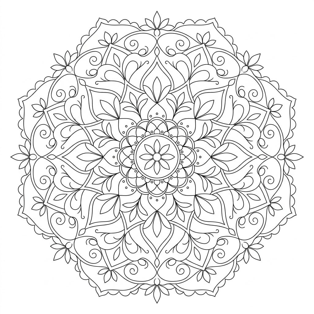 Velvet Sculptural Mandala 3D Drawing Sheet Mandalas