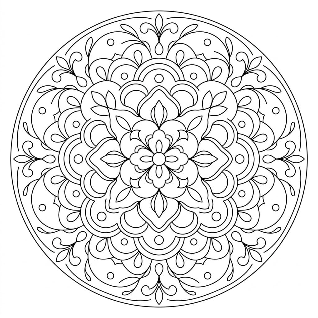 Vintage Scroll Painting Mandala Art History Printable Mandalas