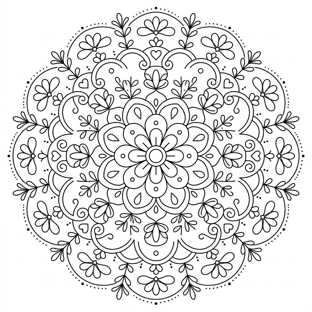 Whimsical Rangoli Stencil Mandala Template Mandalas