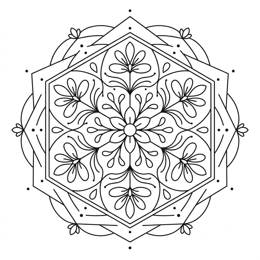 Whisper Hexagon Stencil Mandala Craft Mandalas