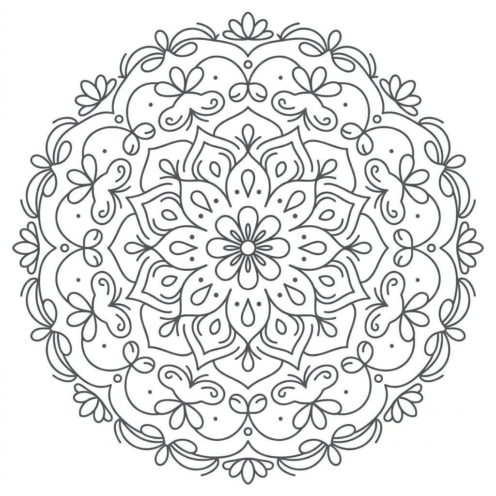Whisper Kolam Stencil Mandala Pattern Mandalas